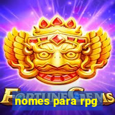 nomes para rpg